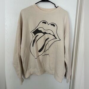 Rolling Stones Cream Crewnevk Sweatshirt